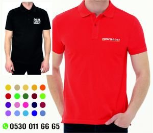 Baskılı Polo Yaka Tişört