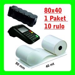 80x40 Termal Yazarkasa Rulo 10'lu (5paket)