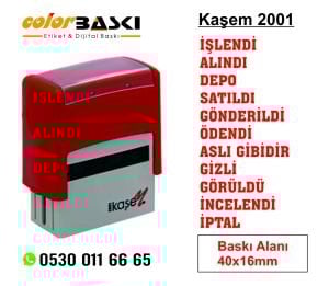 2001 Hazır Kaşeler Kaşe kırmızı - Gizli